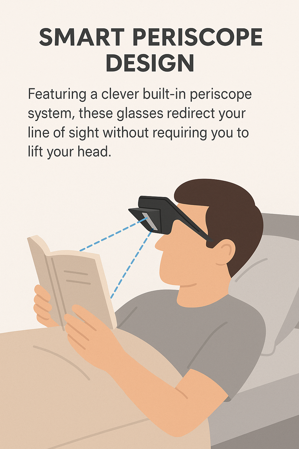 Lazy Periscope Horizontal Reading Glasses