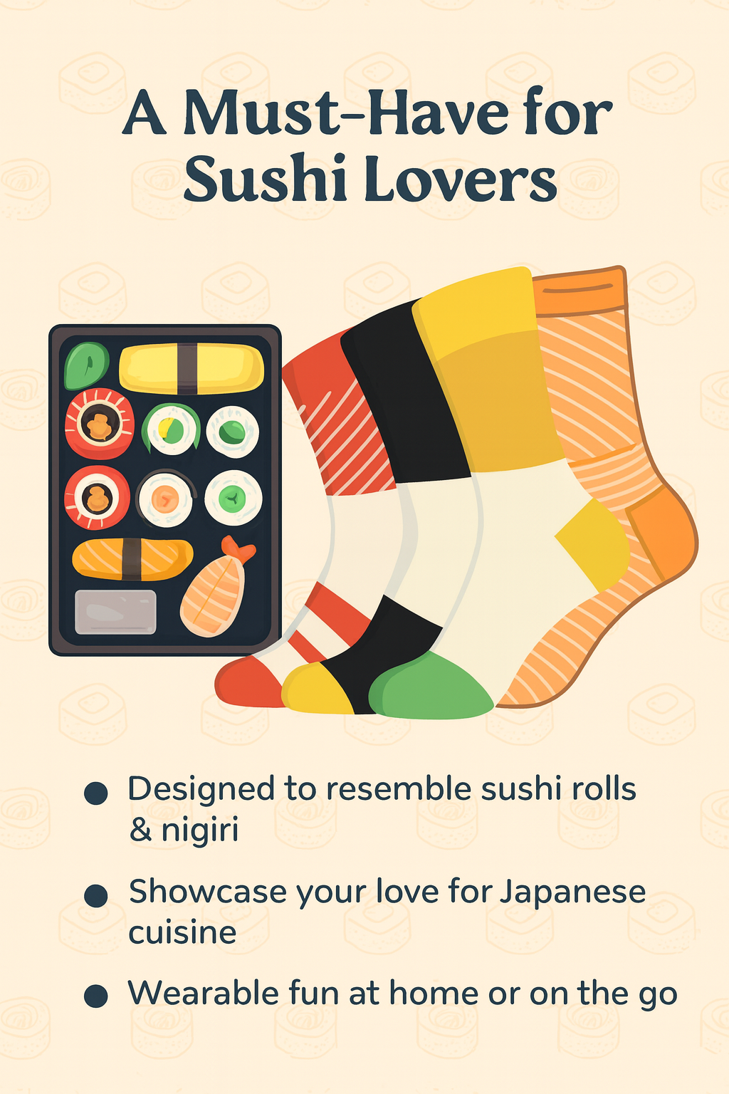 Unisex Sushi Socks