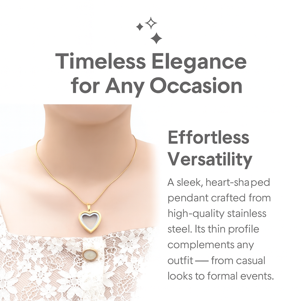Heartfelt Remembrance: Stainless Steel Heart-Shaped Cremation Pendant