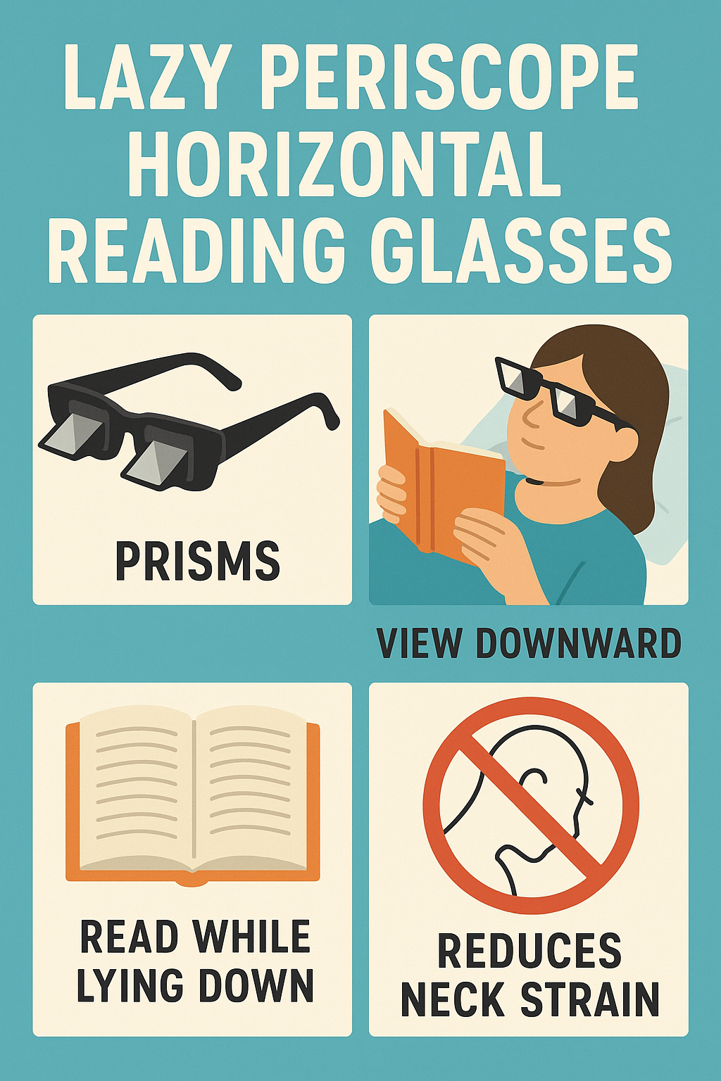 Lazy Periscope Horizontal Reading Glasses