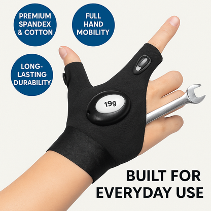 Fingerless LED Glove for Outdoors