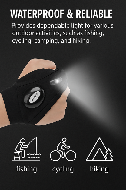 Fingerless LED Glove for Outdoors