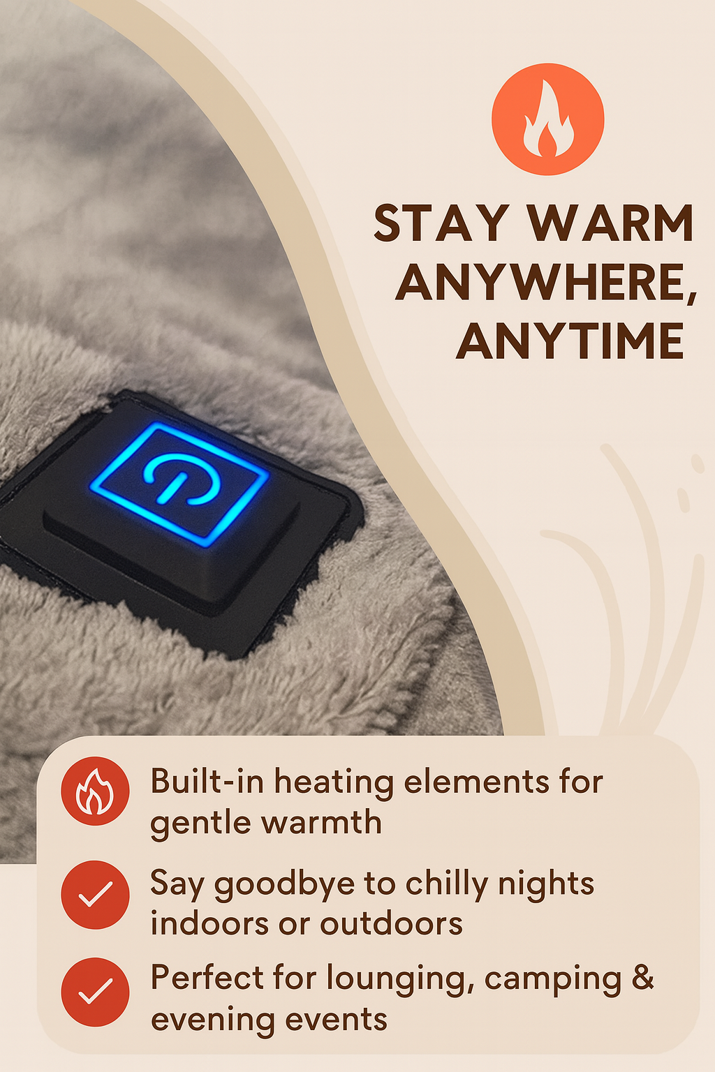 Heated Hoodie Blanket